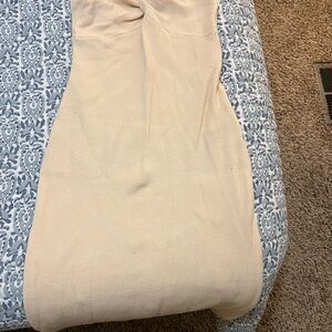 Elegant Strapless Cream Dress